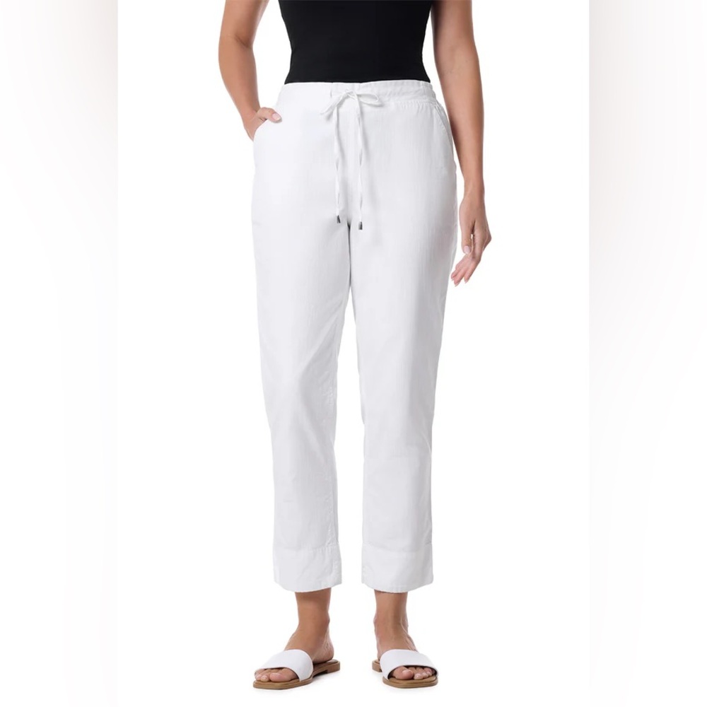 Coolibar Women's Enclave Weekend Pants | White Chambray 50+ UPF Outdoor Large